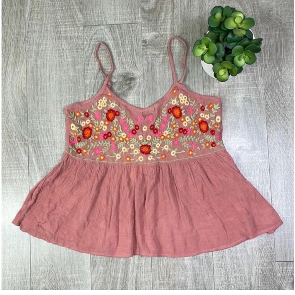 Floral Embroidered Baby Tank